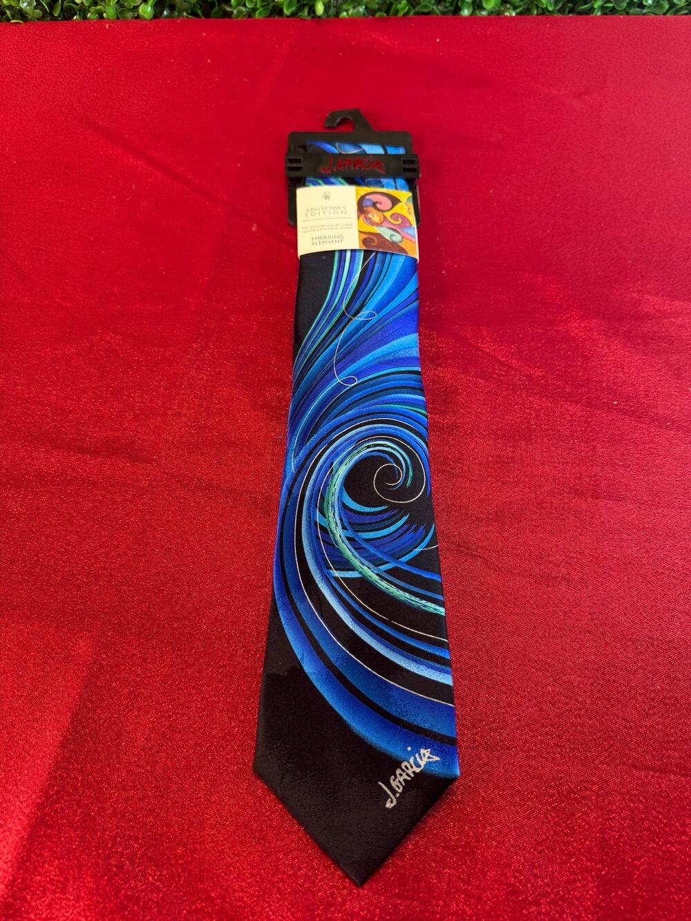 NWT J. Garcia Collector's Edition Silk Tie Emerging Elephant Abstract Art Mens